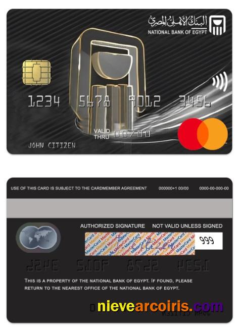 Egypt National Bank of Egypt platinum mastercard